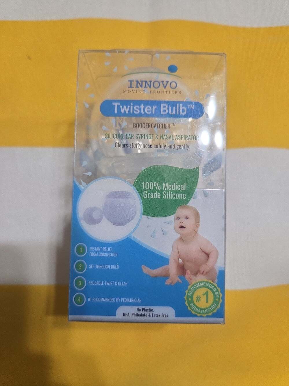 Innovo Twister Bulb Silicon Ear Syringe & Nose Aspirator 100% Silicon New!